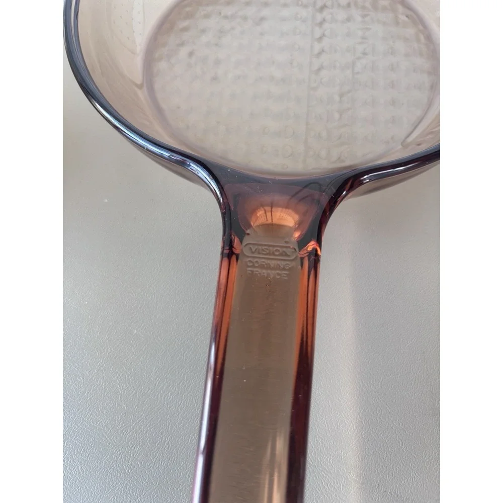 LOT/2 Vision Corning‎ Ware Amber Glass Frying Pans 5.75